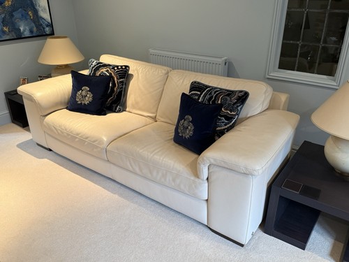 Natuzzi beige cream leather - ,