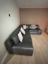 Modern Grey DFS Leather Corner