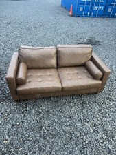 Brown Full Leather Sofa Bed