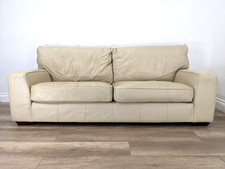 SOFA 3 Seater Cream Leather