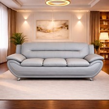 Modern Faux Leather Sofa