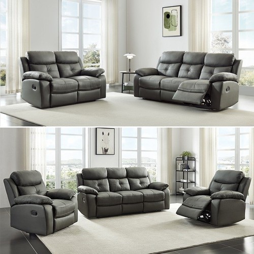 Recliner sofa leather - leather, 3+2+1