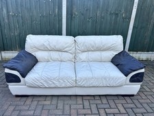 3 seater faux leather sofa