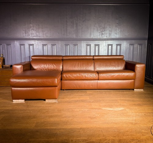 Leather seater corner - sofa, 4